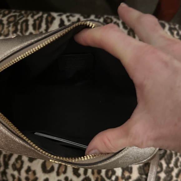 Coach Signature Brown Crossbody Bag champagne color - Picture 5 of 10